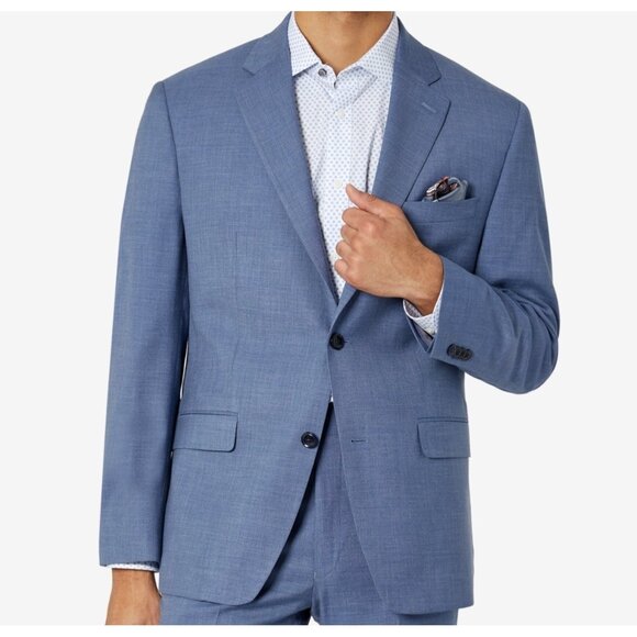 Sean John Men’s Classic Fit Floral Suit Jacket Blue Size 36R NWT